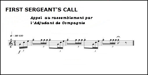 8 first sergeant call